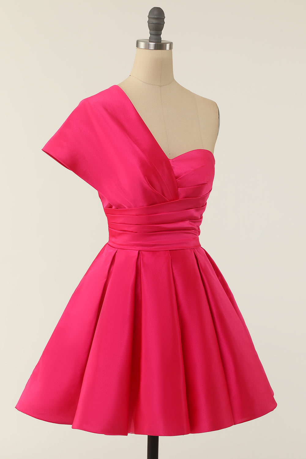 New Arrival One Shoulder A Line Homecoming Cocktail Dresses With Satin