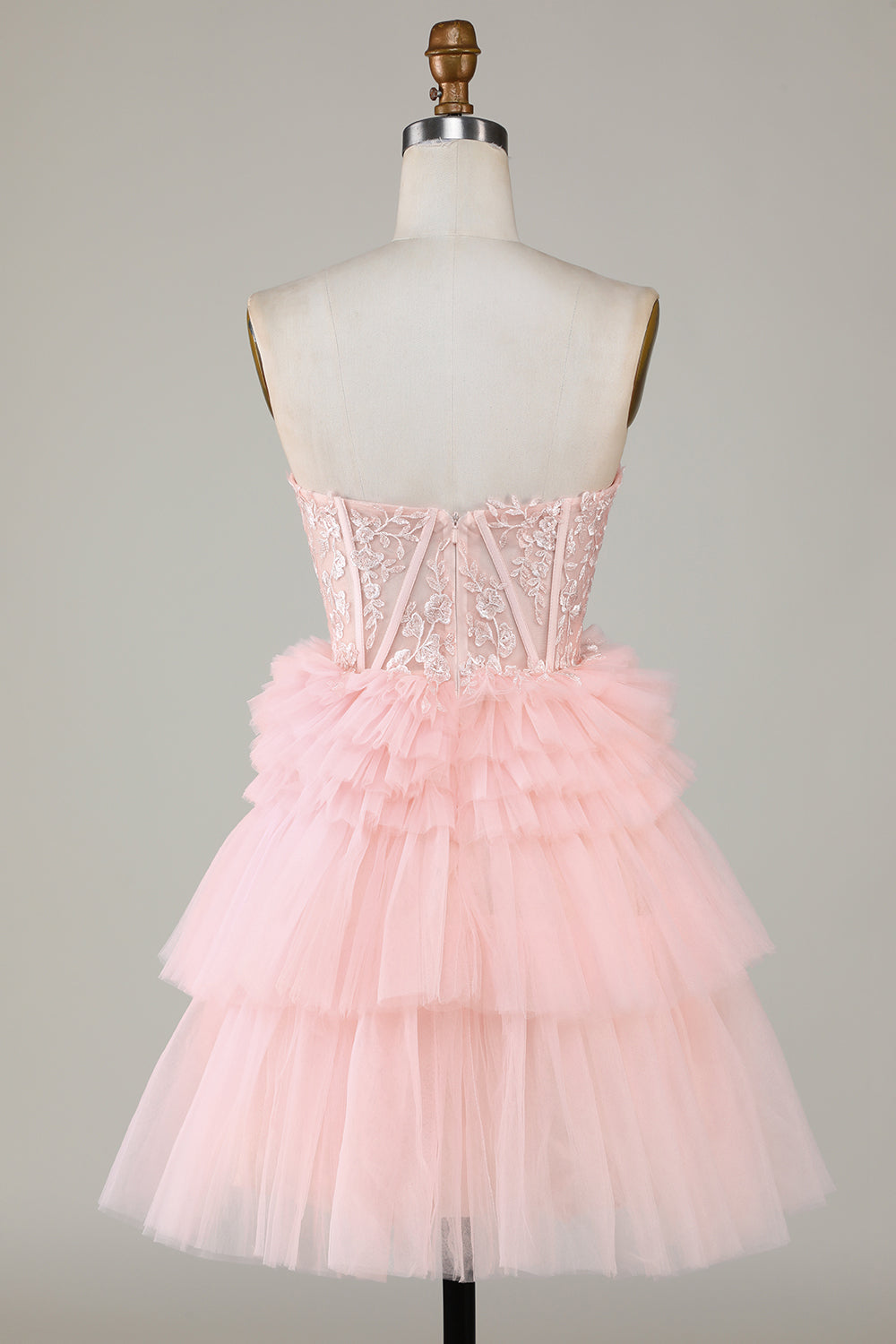 Cute A Line Tiered Sweetheart Tulle Short Homecoming Dresses with Ruffles